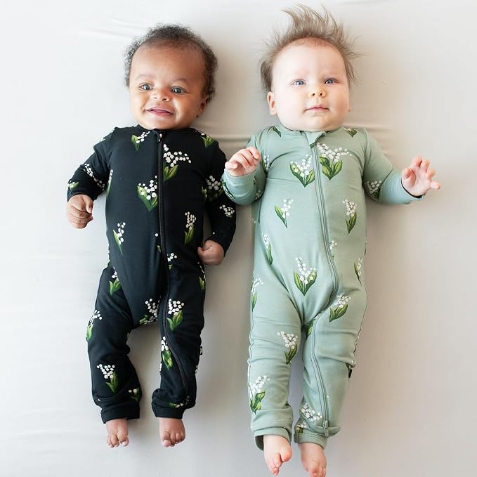 KYTE BABY Unisex Rayon Made From Bamboo Zippered Rompers 0-24 Months - Image 3