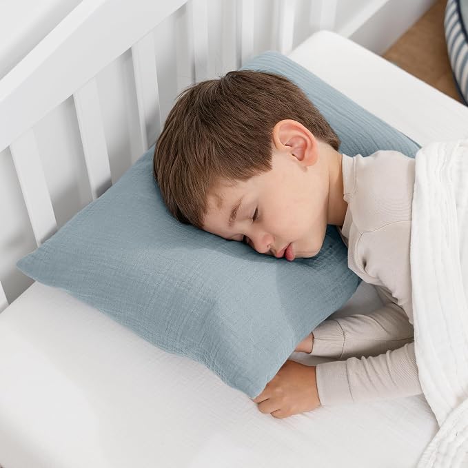 Comfy Cubs Toddler Pillow with Muslin Pillowcase, 13 x 18 in - Image 2