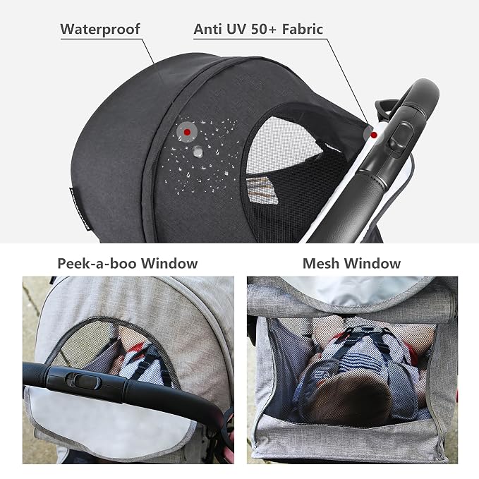 Beberoad Love R2 Small Travel Stroller Compact Strollers Foldable Lightweight - Image 3