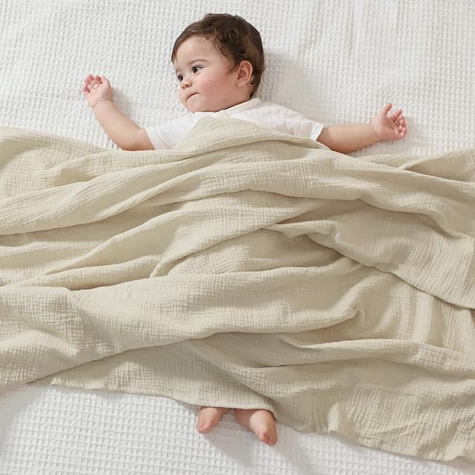 JELLYMONI 3 Pack Muslin Swaddle Blankets - Image 2