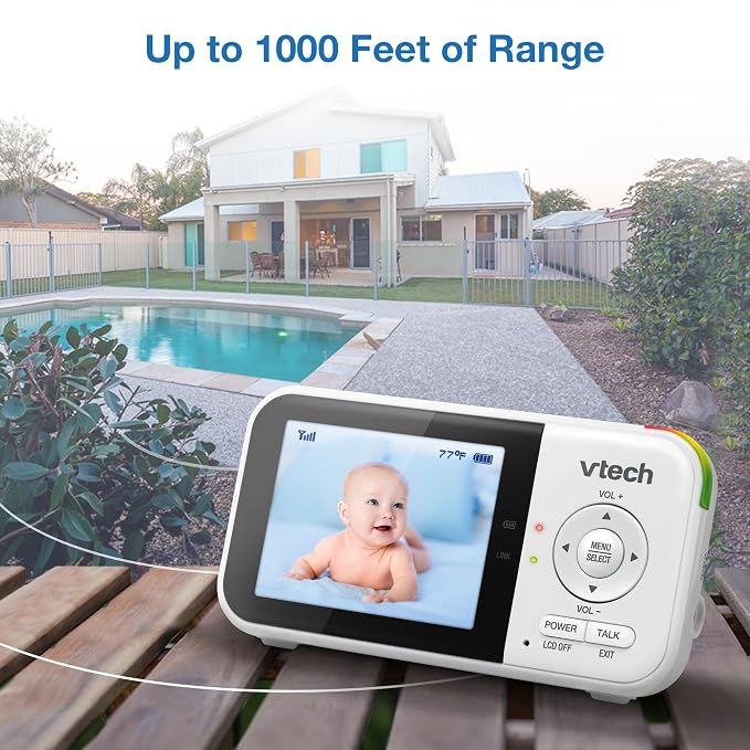 VTech VM819-2 Baby Monitor, 2.8” Screen, 2 Cameras, 1000ft Range, Night Vision - Image 12