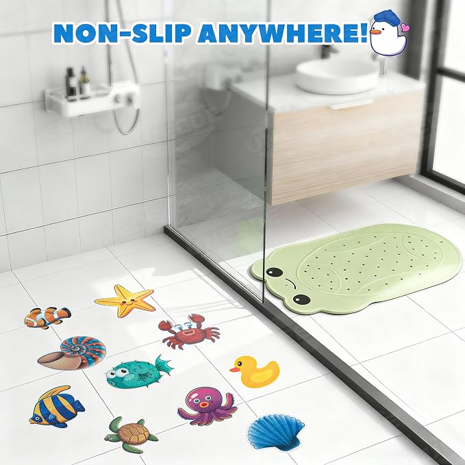 UNEEDE Kids Bathtub Mat with 24PCS Non Slip Bathtub Stickers, Non Slip Shower - Image 6