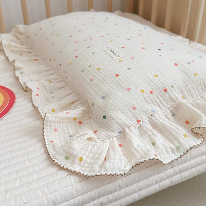 AOJIM Kids Toddler Pillowcase 1 Piece Super Soft Muslin Cotton Bedding - Image 3
