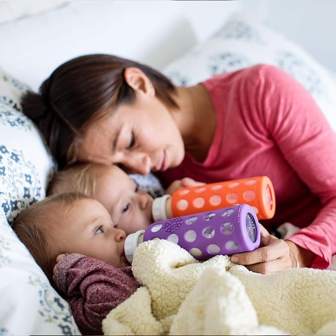 Lifefactory Baby Bottle Starter Set 10-Piece | 4 oz Mint & Lavender, 9 oz Kale - Image 7