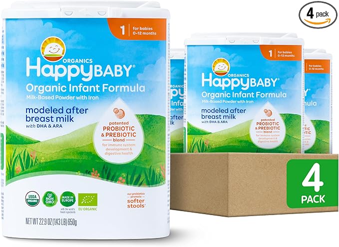 Happy Baby Organics Stage 1 Infant Formula, 0 12 Months, Milk Based Organic by HappyBaby