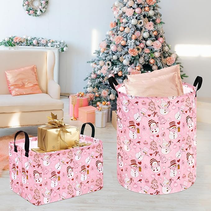 Round Laundry Hamper Storage Basket Laundry Organizer Storage Bins Clothes and - Image 2