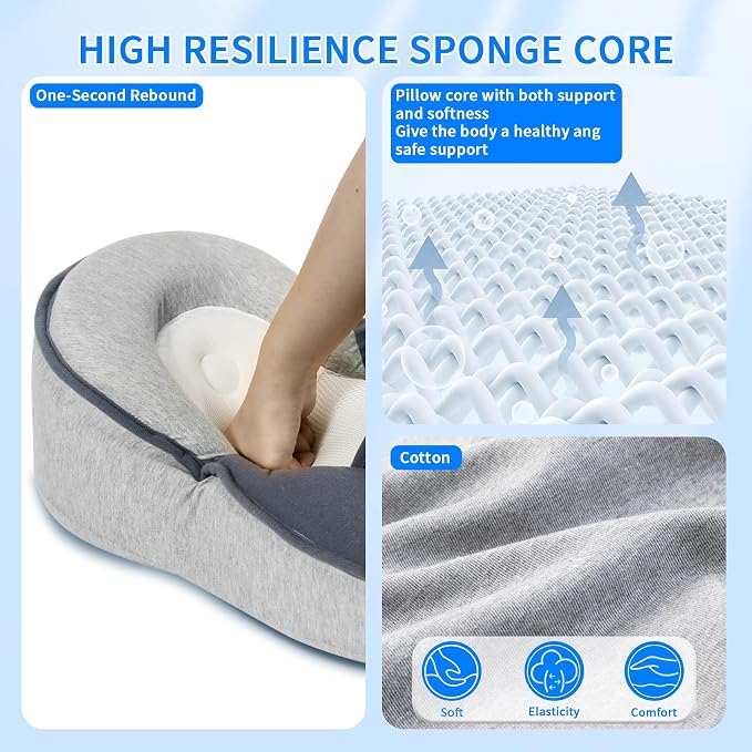 2025 Upgraded Removable Rest Nest Baby Bed Acid Reflux - Image 2