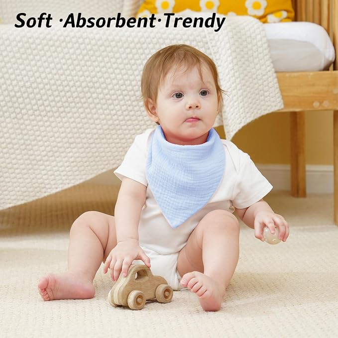 Muslin Baby Bibs Baby Drool Bandana Bibs - Image 6