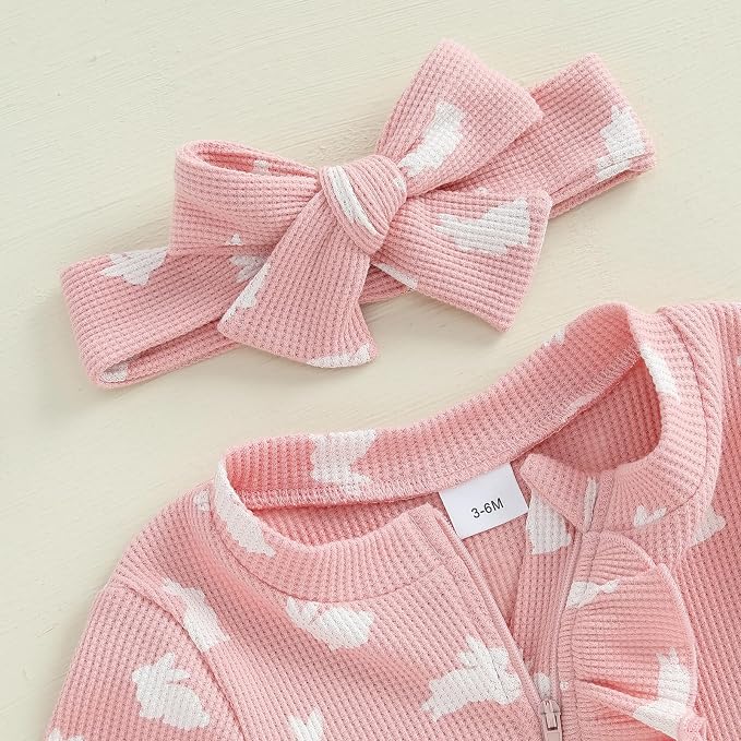 CIYCUIT Baby Girls Cactus Footies Newborn Zip Up Onesie Romper - Image 2