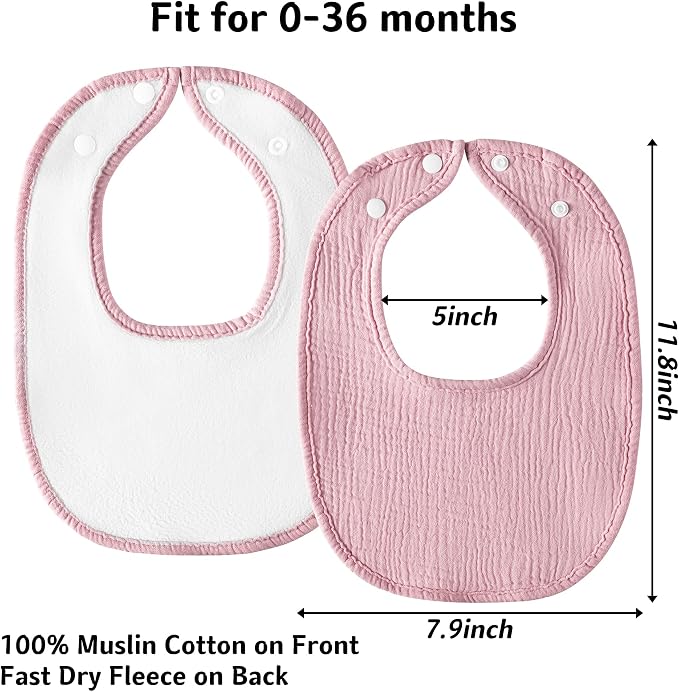 Muslin Baby Bibs Cotton Baby Drool Bandana Bibs - Image 5
