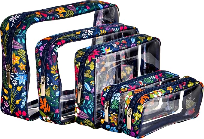 TSA Approved 5-Piece Diaper Bag Organizer Pouch Set Clear Waterproof TPU Kids by Remobia+Hicol