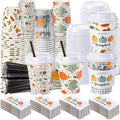 Lallisa 100 Sets Fall Thanksgiving Coffee Cup Bulk by Lallisa