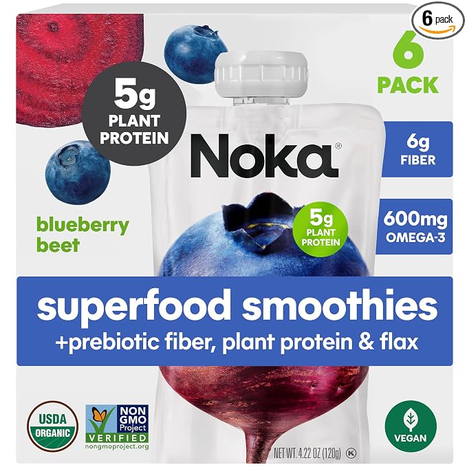 Noka Superfood Fruit Smoothie Pouches, Healthy Snacks by NokaSuperfoodSnacks