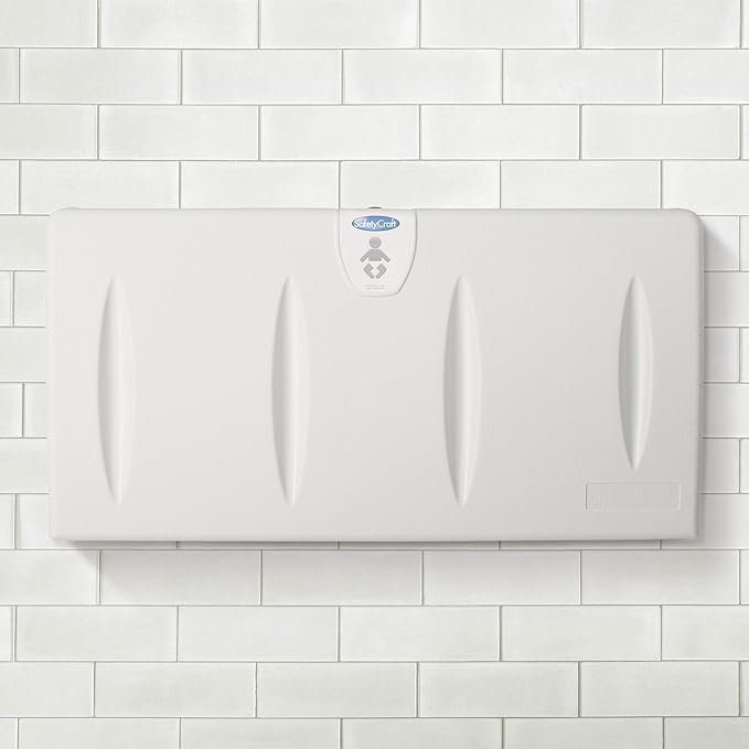 SafetyCraft Horizontal Wall-Mounted Baby Diaper Changing Station - Image 7