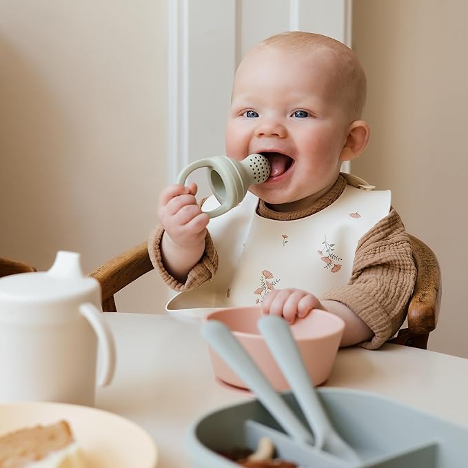 mushie Silicone Baby Fresh Fruit & Food Feeder Pacifier | 6 Months+ - Image 3