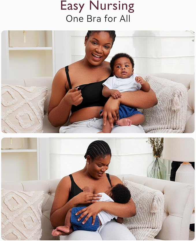 Momcozy Pumping Bra, Pumping Bra Hands Free All Day Wear Pumping & Nursing Bra - Image 4