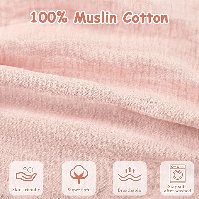 Hooyax Muslin Nursing Pillow Covers Only, Soft and Breathable Nursing Covers - Image 2