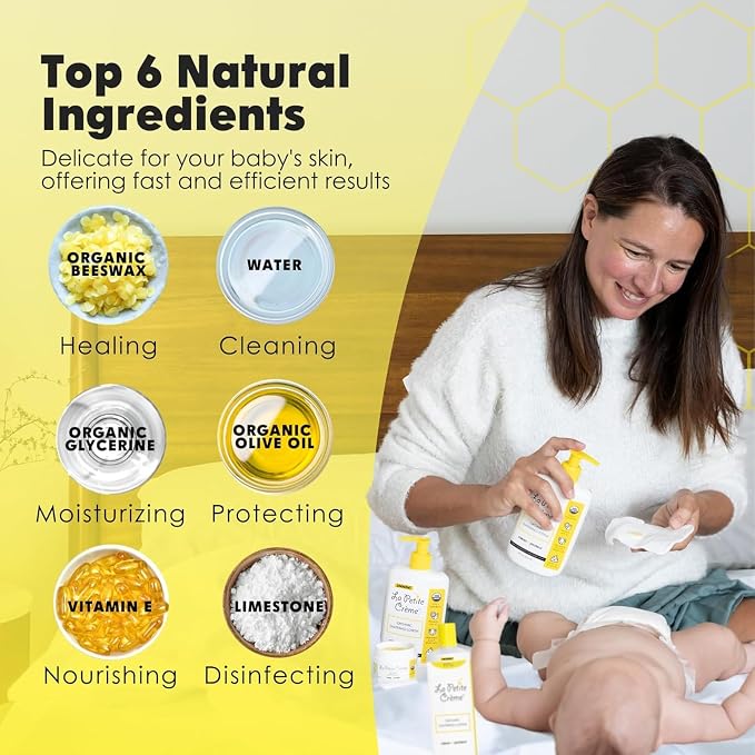 La Petite Creme Premium French Diapering Gift Set: Includes Organic Diapering - Image 4
