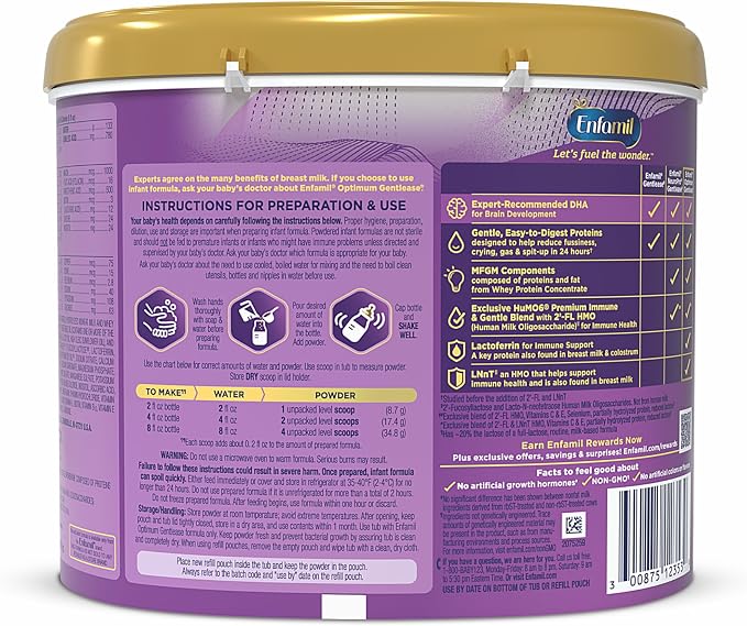 Enfamil Optimum Gentlease, Our Closest Formula to Breast Milk, - Image 12