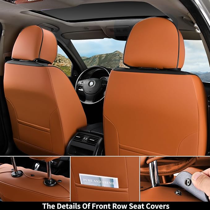 Coverado Car Seat Covers Full Set, Car Seat Protector Car Seat Cushion - Image 2
