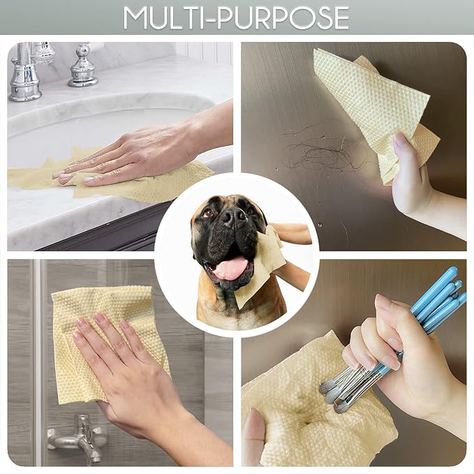 Bamboo Rayon Disposable Face Towel Biodegradable Large Dry Face Wipes 120 Count - Image 7