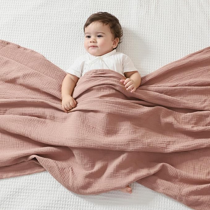 JELLYMONI 3 Pack Muslin Swaddle Blankets - Image 6