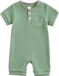 Kuriozud Newborn Infant Unisex Baby Boy Girl Clothes Button Romper Jumpsuit by Kuriozud
