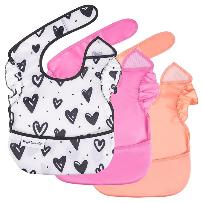 Tiny Twinkle Mess Proof Baby Bibs - Image 5