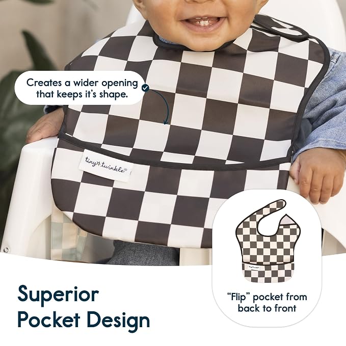 Tiny Twinkle Mess Proof Baby Bibs - Image 4