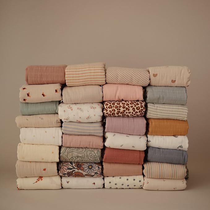 mushie Muslin Baby Swaddle Blanket | 100% Organic Cotton - Image 7