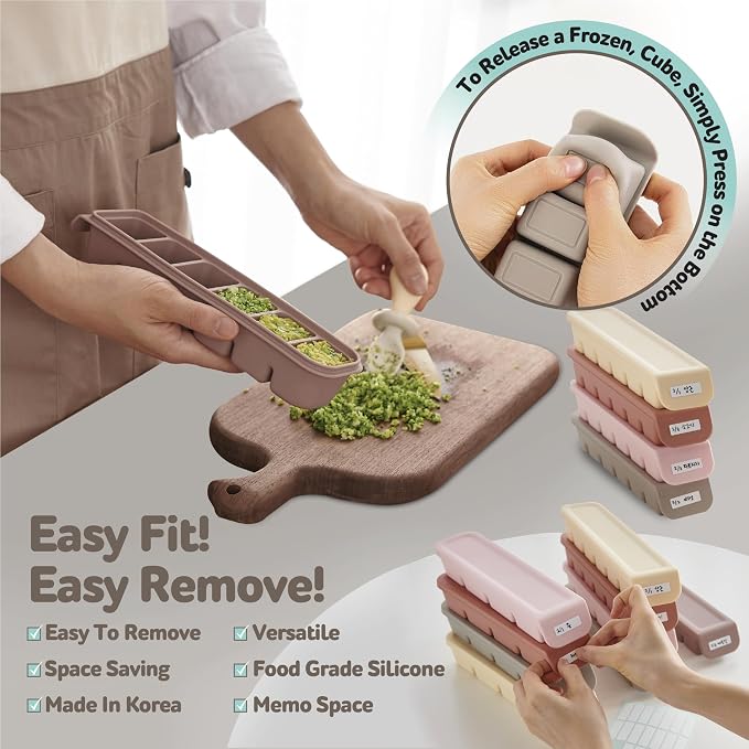 Silicone Freezer Trays with Lid, 0.7oz 12 Section-Leak Proof Silicone Freezer - Image 5
