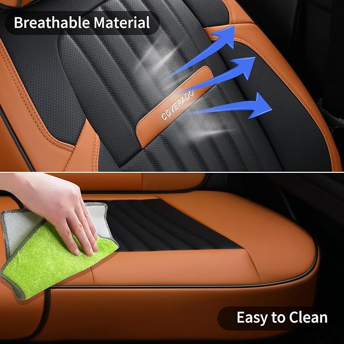 Coverado Car Seat Covers Full Set, Car Seat Protector Car Seat Cushion - Image 7