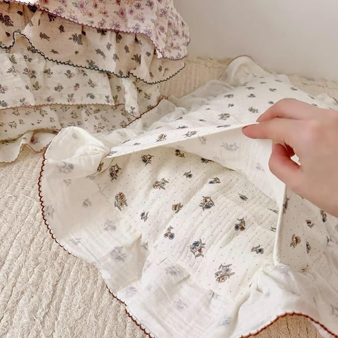 BuLuTu 100% Cotton Muslin Pillow Covers Fit - Image 5