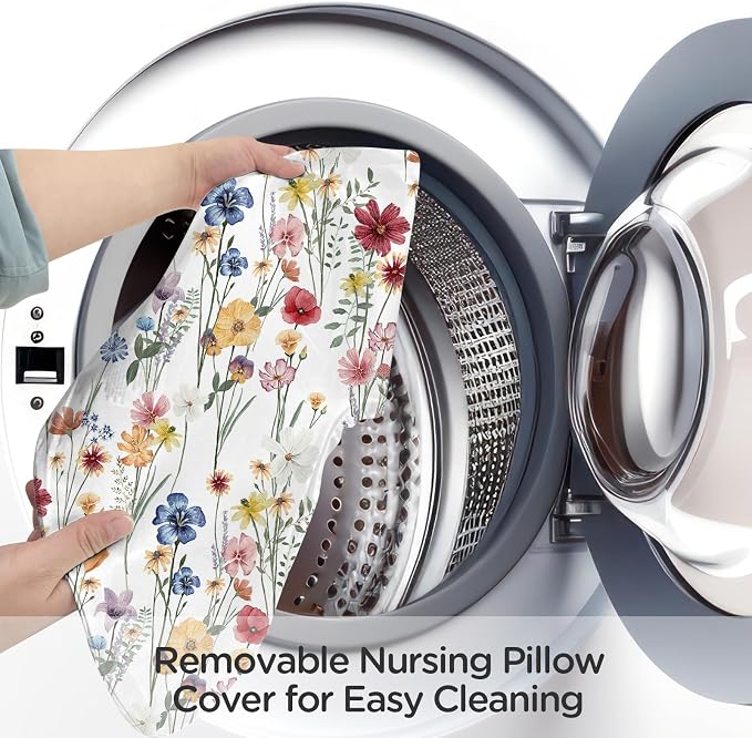 Little Grape Land Nursing Pillow, Upgraded Breast Feeding Pillow - Image 6
