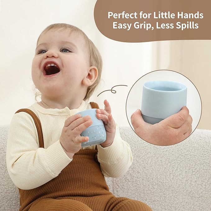 Moonkie Baby Training Cup & Sippy Cup Set | 4 Months+ | Baby-Led Weaning - Image 5