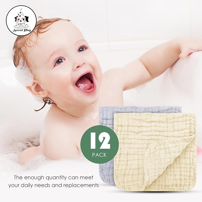 Muslin Burp Cloths 100% Cotton Large 20''x10'' Extra Soft and Absorbent Baby - Image 5