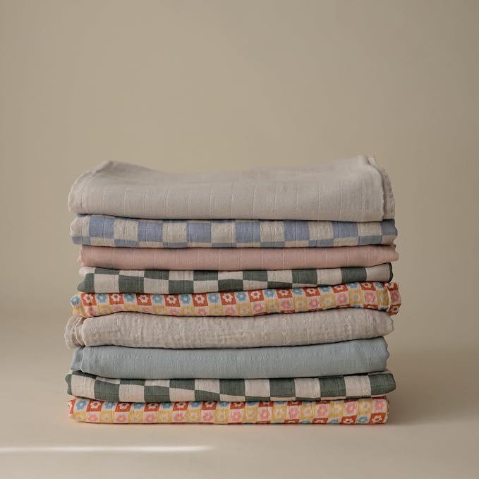 mushie Muslin Baby Swaddle Blanket | 100% Organic Cotton - Image 6