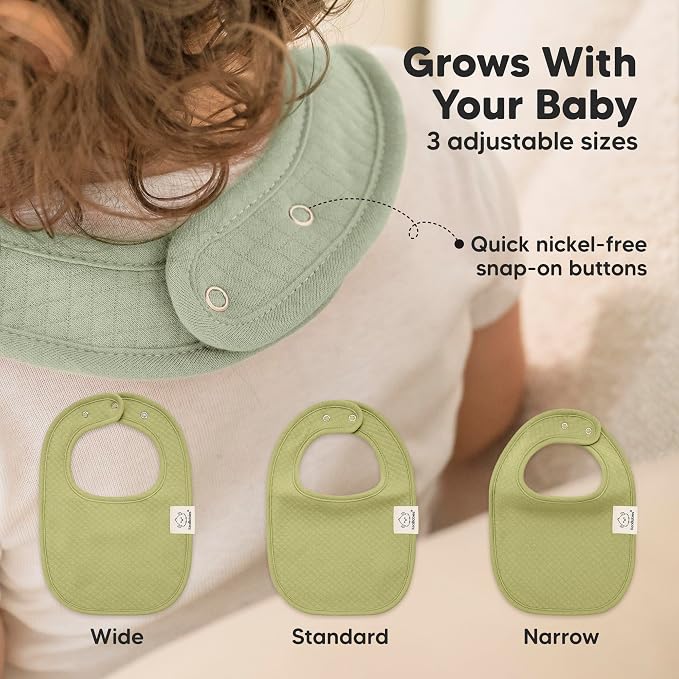 8-Pack Organic Baby Bibs for Girls, Boys - Image 5