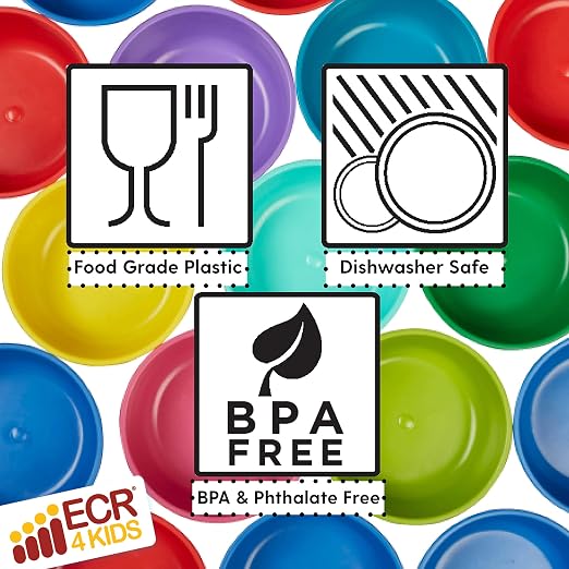 ECR4Kids My First Meal Pal Drinking Cups, Kids Plastic Tableware, Stackable and - Image 3