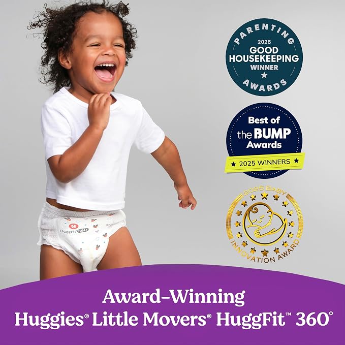 Huggies Size 3 Baby Diapers, Little Movers HuggFit 360° Baby Diapers - Image 8