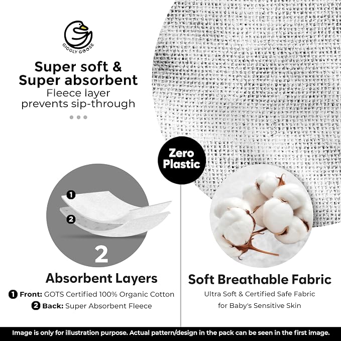 Premium Baby Bibs – 3 Pack for Boys & Girls | Natural Cotton, Super Absorbent - Image 5