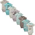 Gerber unisex-baby 8-pack Short Sleeve Onesies Bodysuits by Gerber