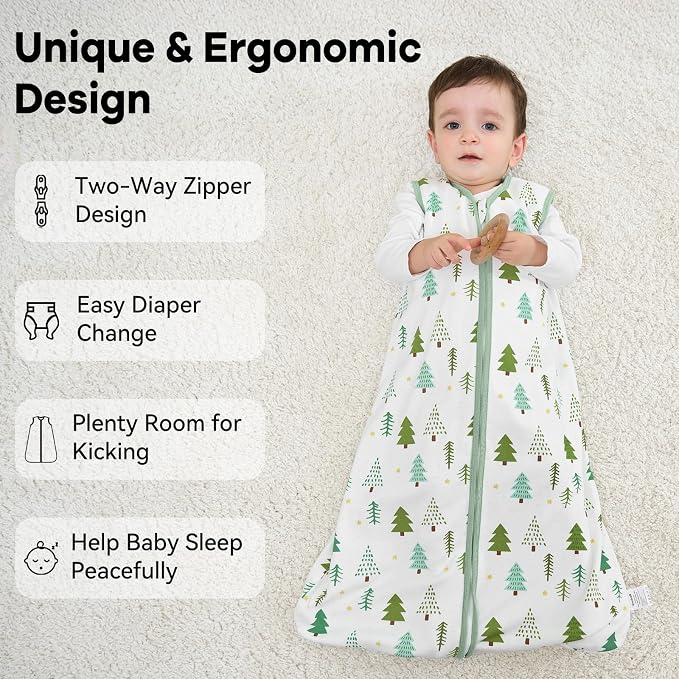 Baby Sleep Sack 18-24 Months 1.0 Tog Baby Wearable Blanket 100% Cotton Sleeping - Image 4