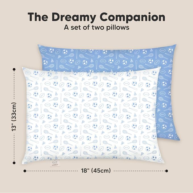 KeaBabies 2-Pack Toddler Pillow 13x18 - Image 3