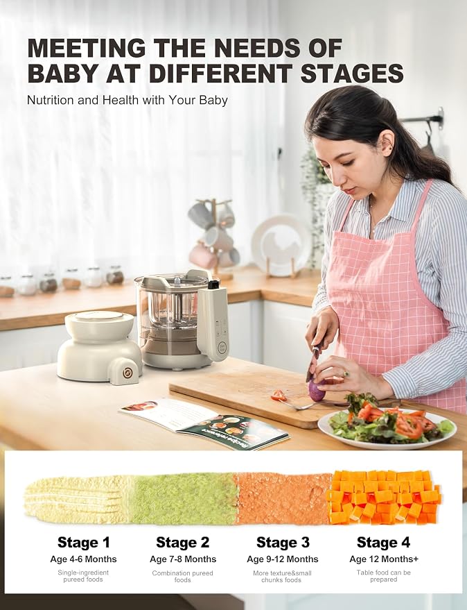 Auto Baby Food Maker, Glass Baby Food Mill, Baby Blender & Steamer and Puree - Image 4
