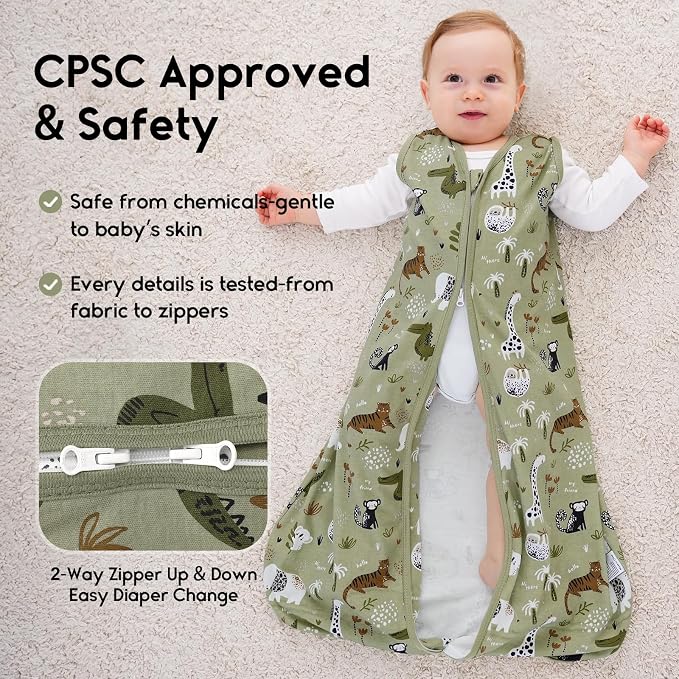 Yoofoss Baby Sleep Sack 12-18 Months 0.5 Tog Wearable Blanket - Image 3