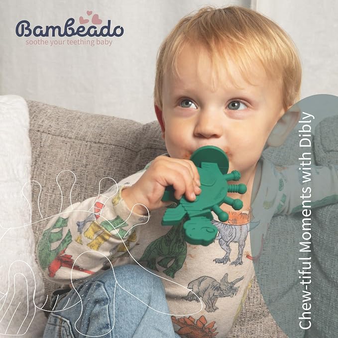 Bambeado Baby Teether Toy and Training Toothbrush: Dibly - Image 9