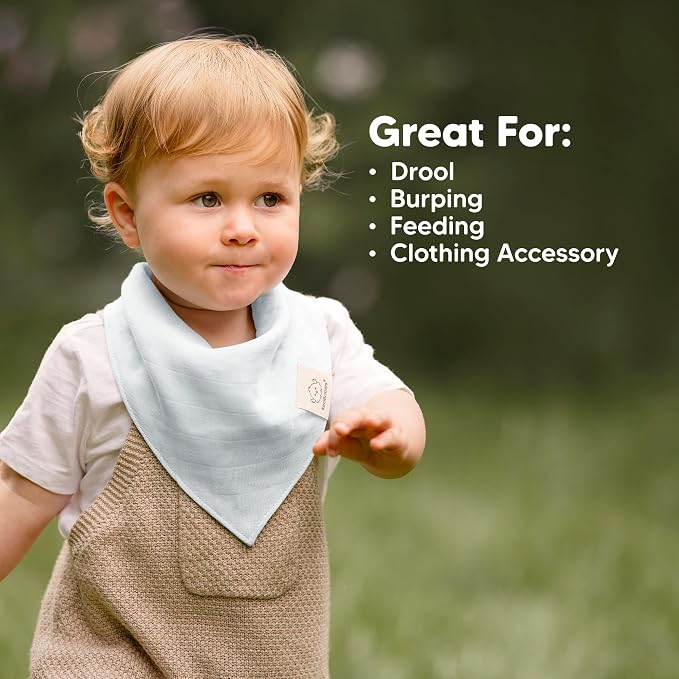 KeaBabies 8-Pack Muslin Baby Bibs - Image 9