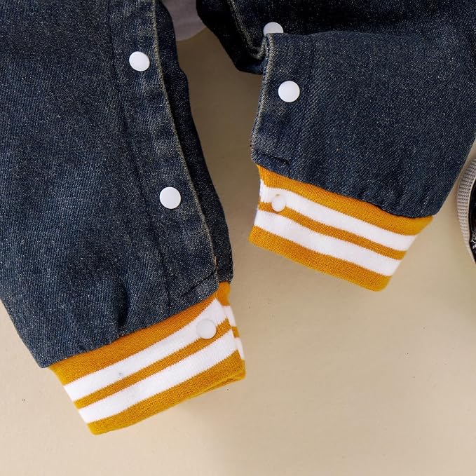 Baby Boy Clothes Fall Winter Outfits Long Sleeve Striped Romper Cute Cartoon - Image 6