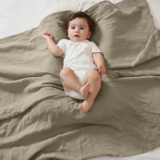 JELLYMONI 3 Pack Muslin Swaddle Blankets - Image 7